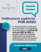 PopUp Notificaciones supletorias por aviso