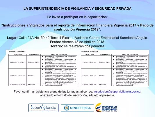 Formato de Inscripción para capacitación en Bogotá, Abril 13