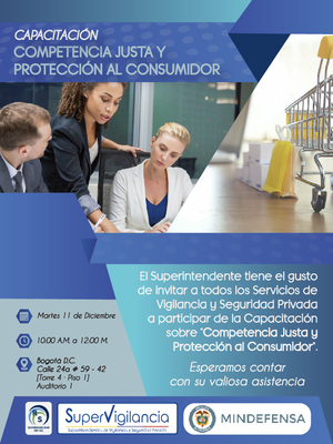 Citación a capacitación ´Competencia Justa y Protección al Consumidor´